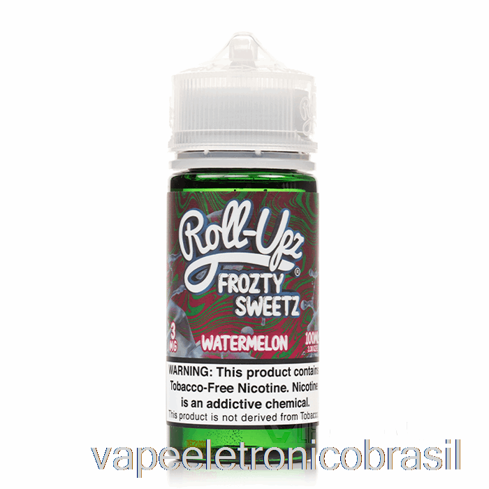 Vape Recarregável Melancia Punch Ice - Suco Roll-upz - 100ml 0mg